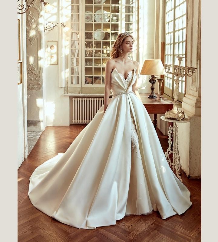 61 vestidos de novia con falda superpuesta para sorprender