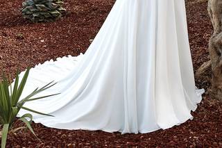 Vestidos de novia con escote redondo y cuerpo de encaje para la boda