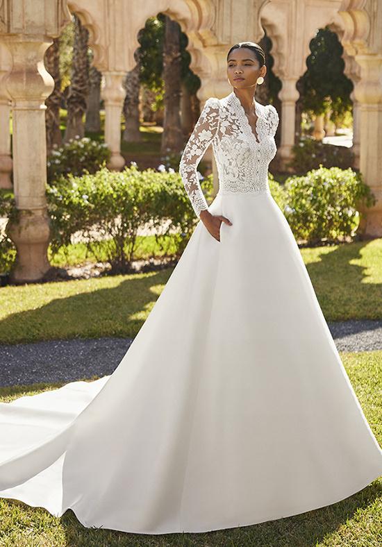 Vestidos de novia de manga larga muy elegante