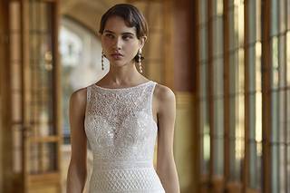 vestidos de novia para mujeres maduras: con falda de flecos estilo años 20