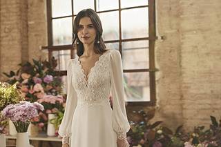 Vestidos de novia manga larga de aire bohemio
