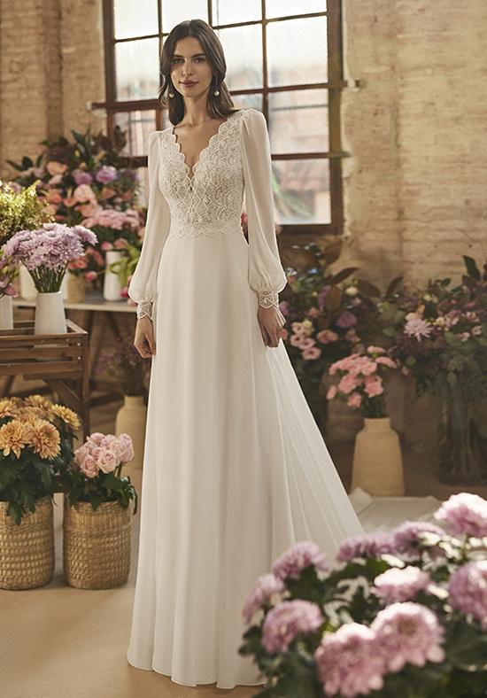Vestidos de novia manga larga de aire bohemio