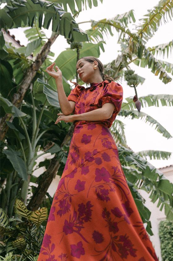 Vestidos de fiesta estampados con manga corta