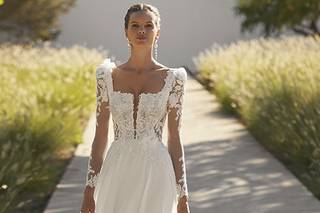 Vestidos de novia con manga larga y encaje: abullanadas y con tattoo lace