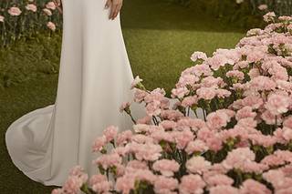 vestidos de novia para mujeres maduras: con escote en V