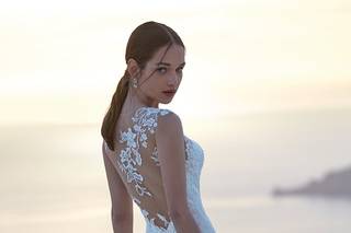 Vestidos de novia con espalda tattoo lace floral