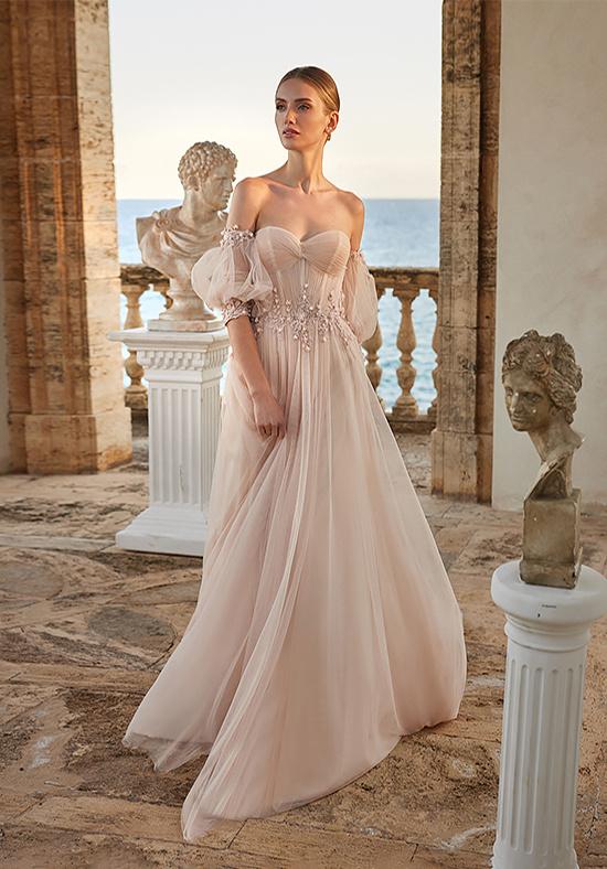 Vestidos de novia para primavera en un suave color rosa