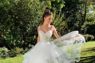 Vestidos de novia con volantes en la falda para el día de la boda