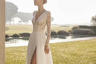 Vestidos de novia manga larga ajustada