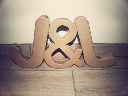 Hagan sus propias Maxi letras decorativas para el matrimonio