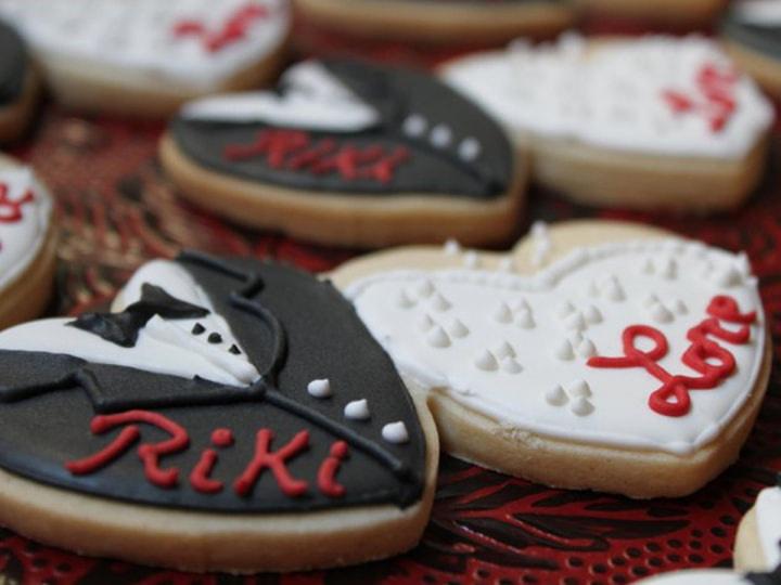 Galletas de la suerte con envoltorio personalizado para boda