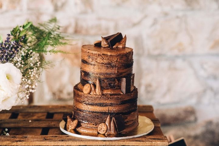 шоколадные свадебные торты