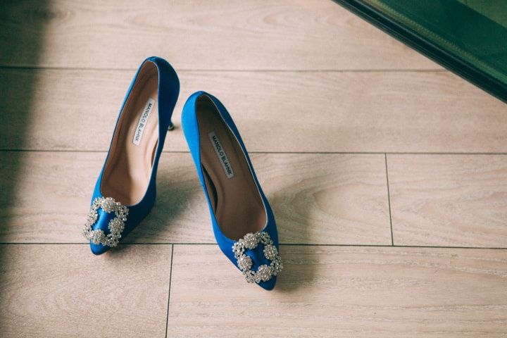 título Sofocante mueble 25 zapatos de novia azules: ¡te enamorarán!