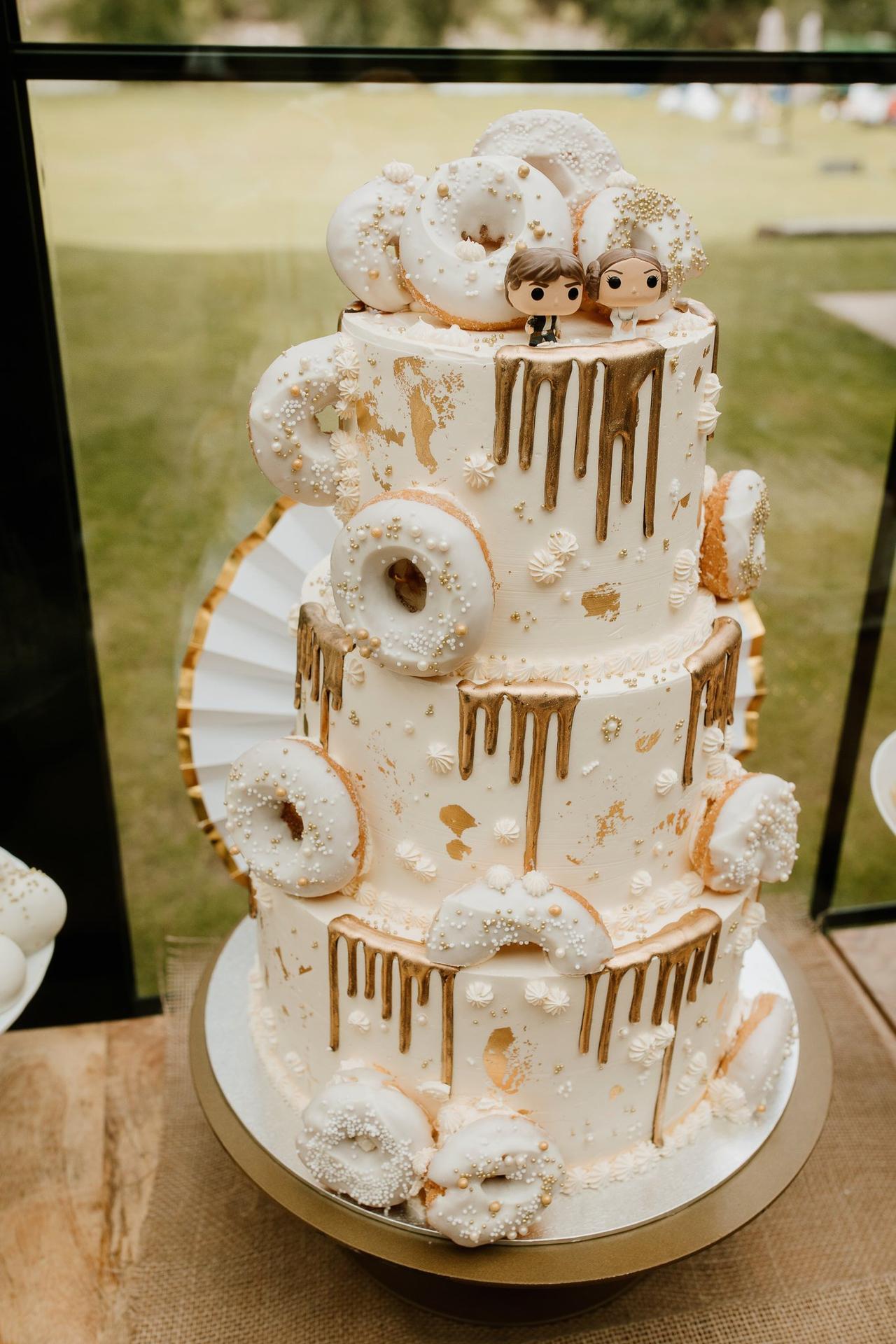 Tarta de boda drip cake