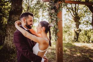 Recogido novia en una trenza