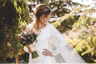 Semirecogidos novia con trenza