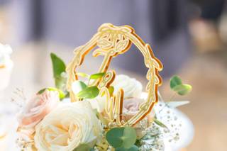 Tarta de boda con elementos naturales