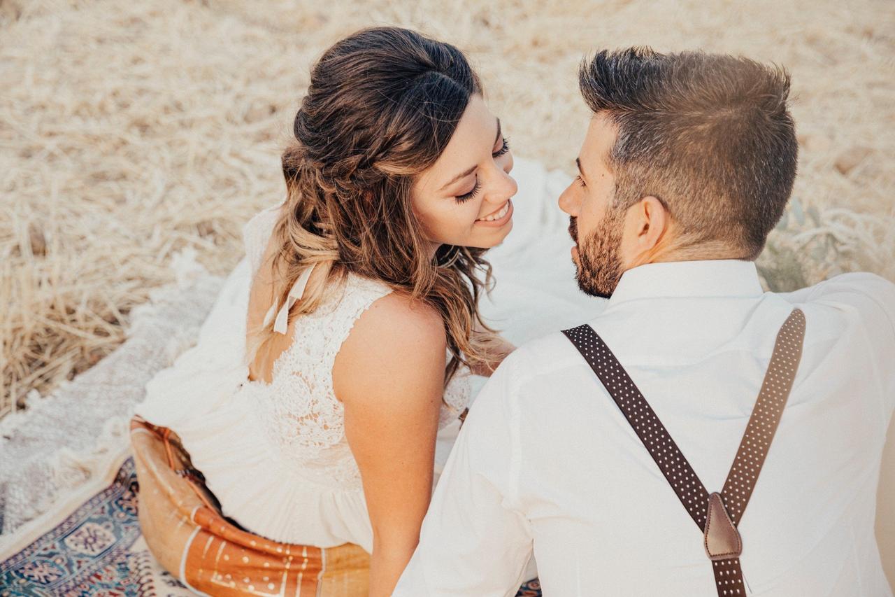 Semirecogidos novia con trenza