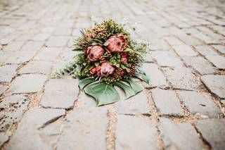 ramo de novia con protea