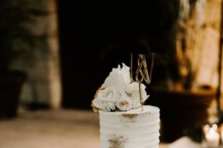 Tarta de boda con gradación de color