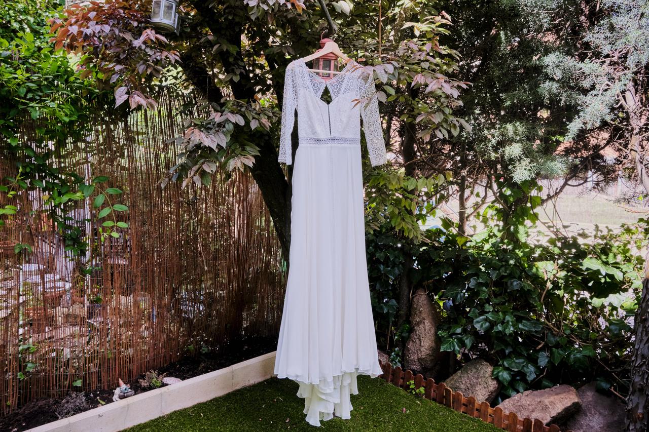 El vestido de novia el día de la boda