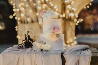 Tarta de boda con flores