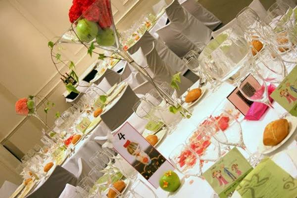 Centros de mesa con frutas