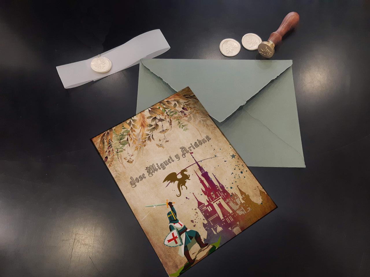 bodas medievales: invitación de boda