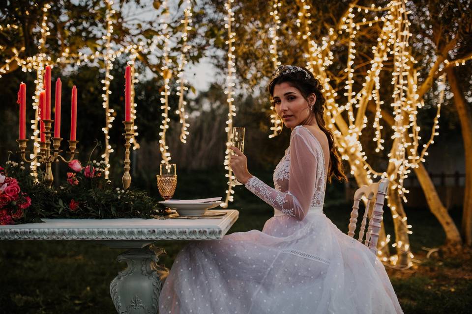 Chaqueta de pelo con cuello marrón para bodas