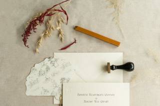 Ideas de invitaciones de boda originales de inspiración minimalista
