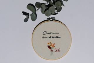 Regalos originales de boda para invitados: bastidor hecho a mano