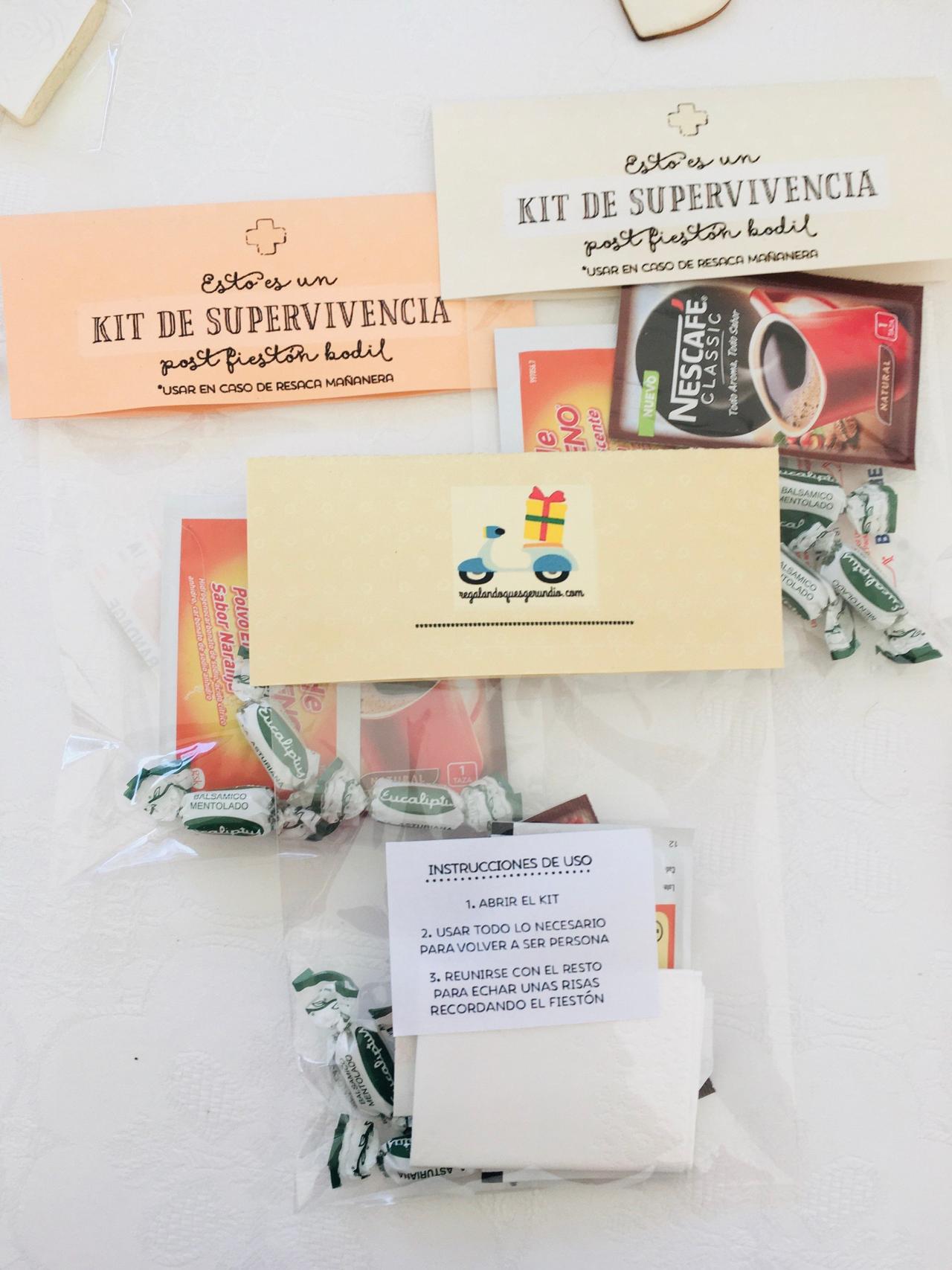 kit de supervivencia para la resaca del día después, ideal como detalle de boda para los invitados