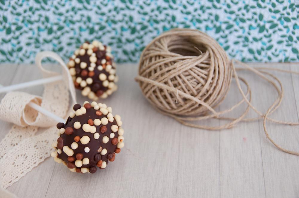 Cake pop de chocolate para el día de la boda