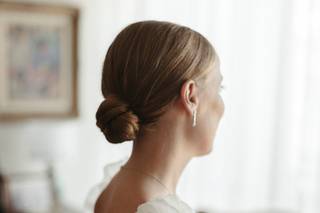 Moños de novia bajos sencillos