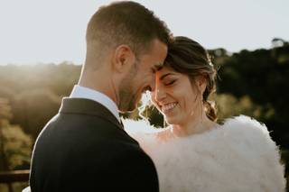 Peinado boda con flequillo abierto