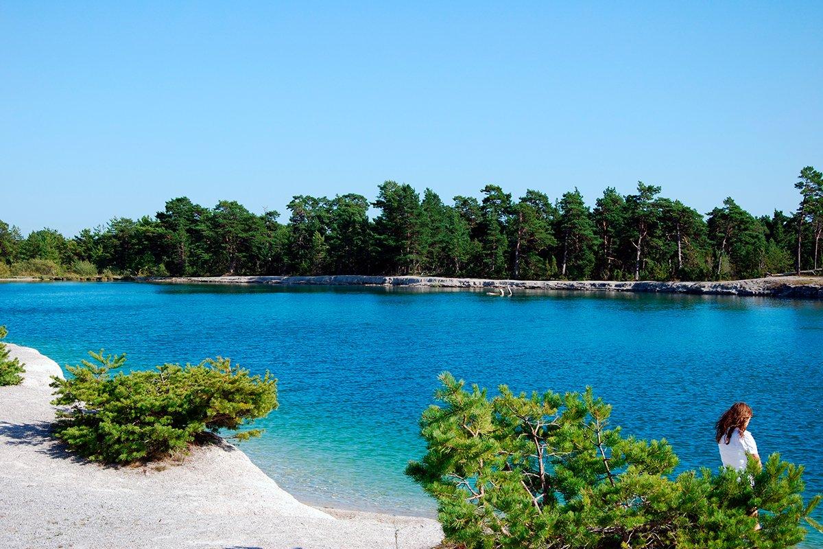 la Laguna Azul en la isla de Gotland
