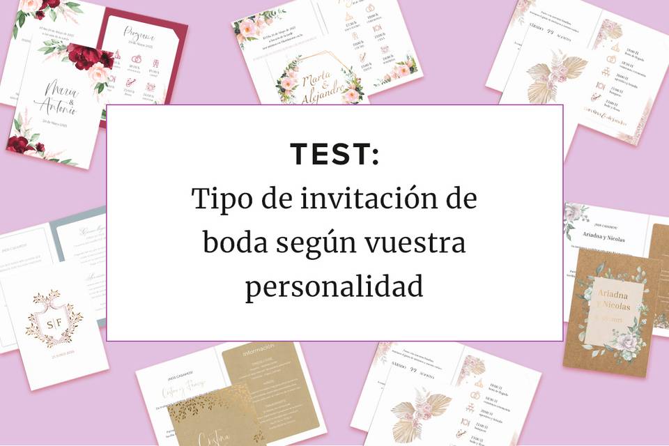 Imagen de portada del test para descubrir qué tipo de invitación encaja según la personalidad