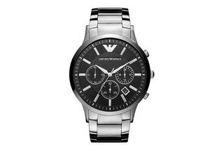 Reloj de hombre de Giorgio Armani con esfera de color negro