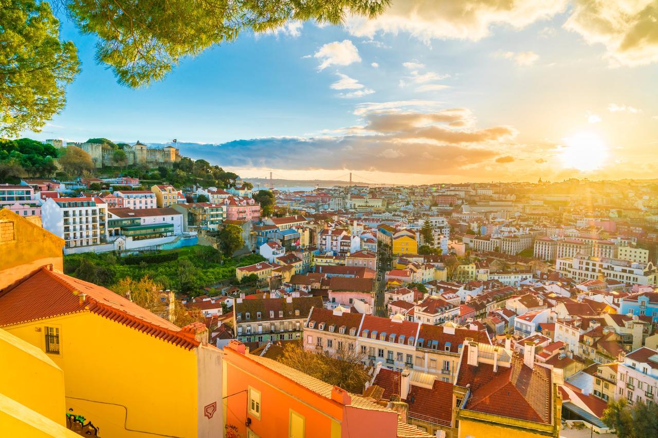 Luna de miel en Lisboa: puesta de sol