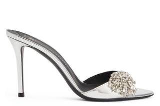 Zapato novia sandalia plata