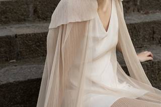 Vestido boda civil corto y con transparencias