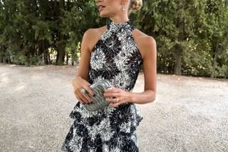 vestidos de boda invitada de cuello halter