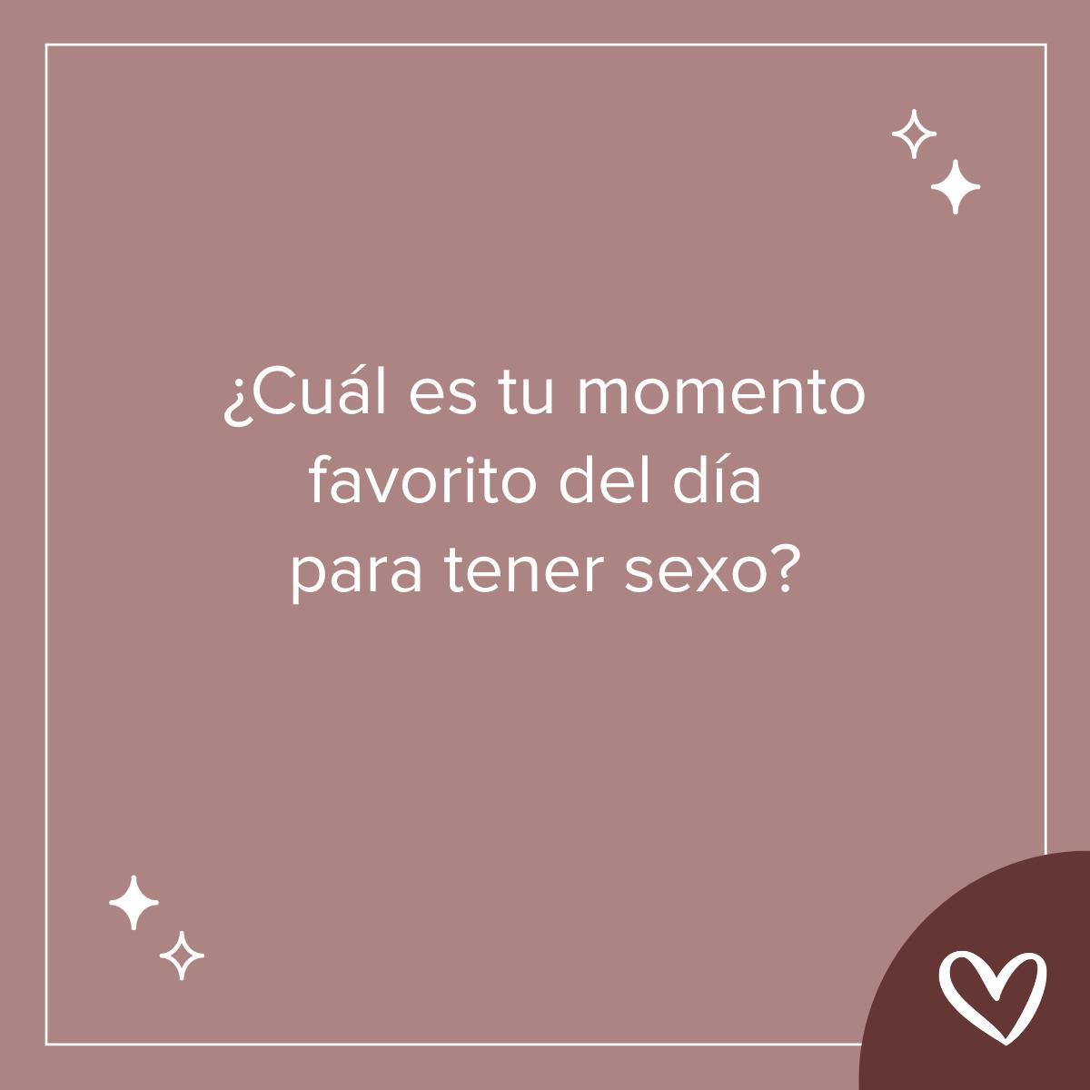 Preguntas sobre sexo: ¿Cuál es tu momento favorito del día para tener sexo?