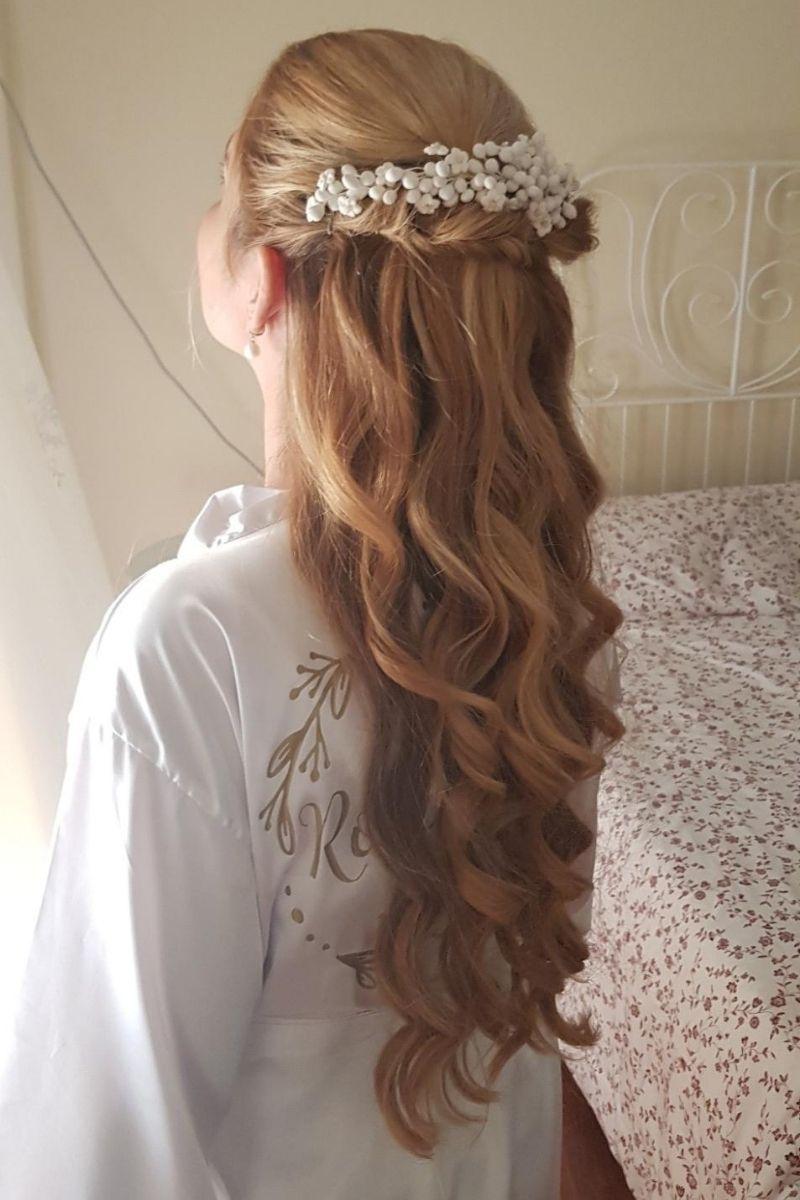 Peinados para bodas: con trenza semirecogido