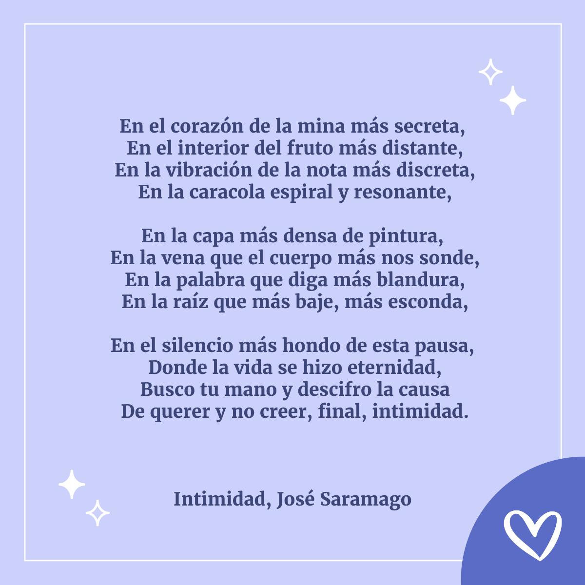 Poemas para bodas: Intimidad, de José Saramago