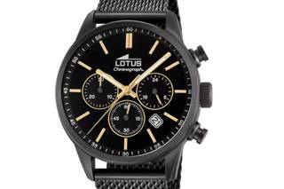 Reloj hombre pedida: reloj con esfera en negro y crema, de Lotus