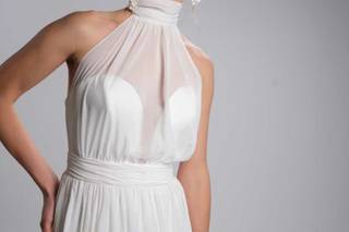 Vestido boda civil de cuello halter