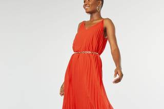 Vestido de cóctel plisado