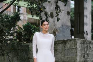 Vestidos de novia de manga larga de aire romántico