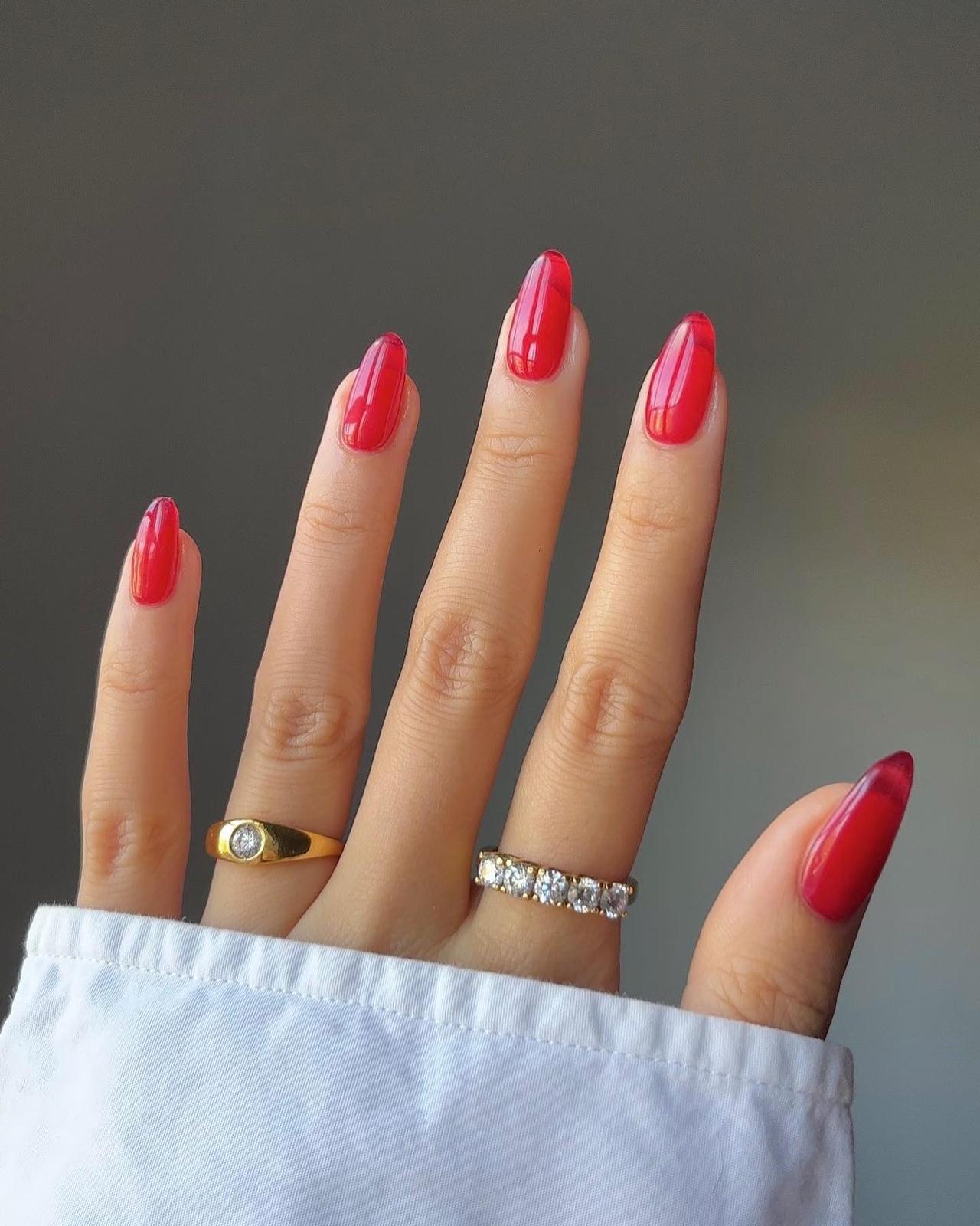 Jelly nails en color coral de nailsbyalsn